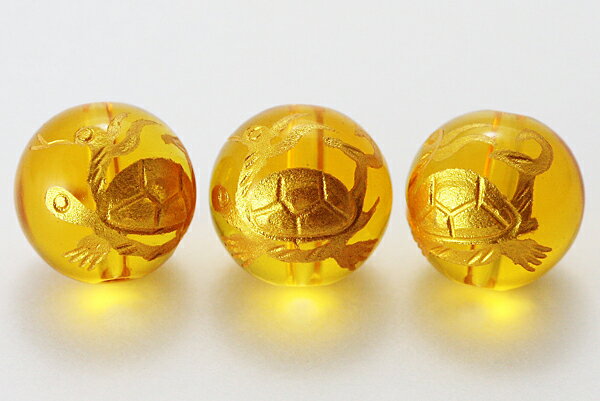 乐天商城 - 【彫刻ビーズ】シトリン 10mm (金彫り) 玄武 [1粒売り(バラ売り)] 【パワーストーン 天然石 アクセサリー】