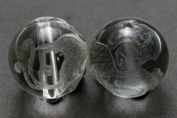 乐天商城 - 【彫刻ビーズ】水晶 10mm (素彫り) 貔貅(ひきゅう)右向き [1粒売り(バラ売り)] 【パワーストーン 天然石 アクセサリー】
