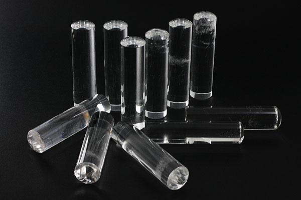 【開運＆風水アイテム】本水晶 印鑑 (15mm x 60mm) 【手彫り込】 【パワーストーン 天然石 アクセサリー】