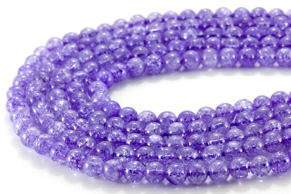 【丸ビーズ】パープルクラッシュレインボー 6mm (ブレスレット約1本分) 【パワーストーン 天然石 アクセサリー 半連売り】