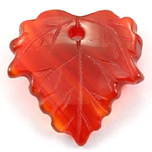 【モチーフビーズ】ぶどうリーフ レッドメノウ [1粒売り(バラ売り)] 【パワーストーン 天然石 アクセサリー】