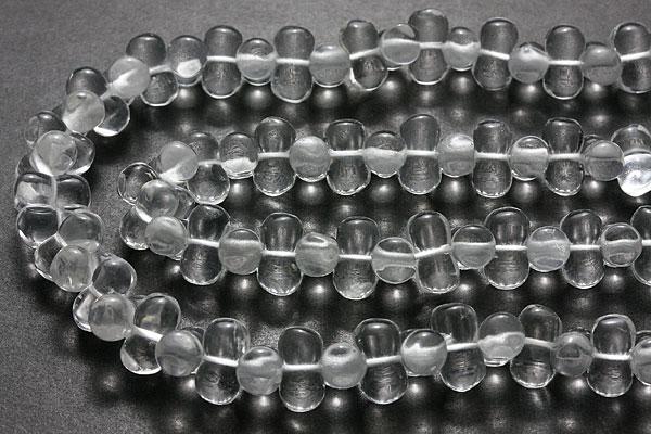 【カットビーズ】天然水晶 リボン型 5×10mm 【パワーストーン 天然石 アクセサリー 1連売り】