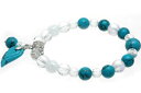 【ブレスレット】天使の羽ブレスレット ターコイズ 【パワーストーン 天然石 アクセサリー レディース メンズ】