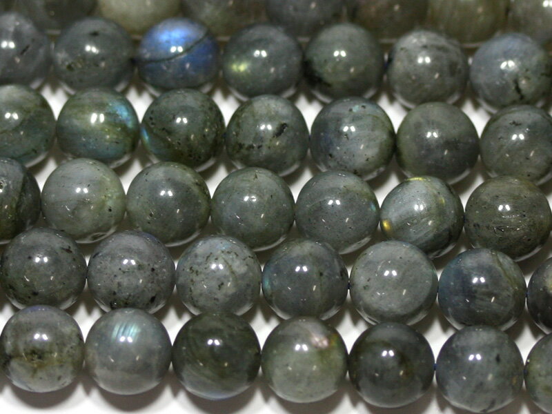 【丸ビーズ】ラブラドライト 12mm (半連 ブレスレット約1本分)【パワーストーン 天然石 アクセサリー 半連売り】