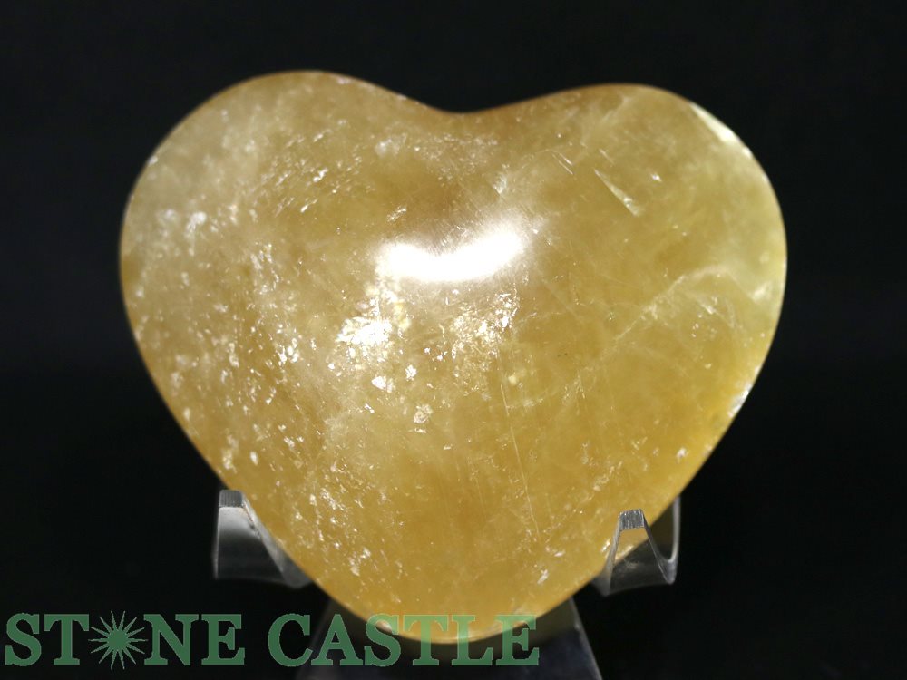 ☆一点物☆【置き石】ハート型 ゴールデンカルサイト (ST) No.25【パワーストーン 天然石 アクセサリー レディース メンズ】
