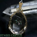 ☆一点物☆【ペンダント】レインボー水晶 (EX) タンブルカット (14K) No.93【パワーストーン 天然石 アクセサリー レディース メンズ】