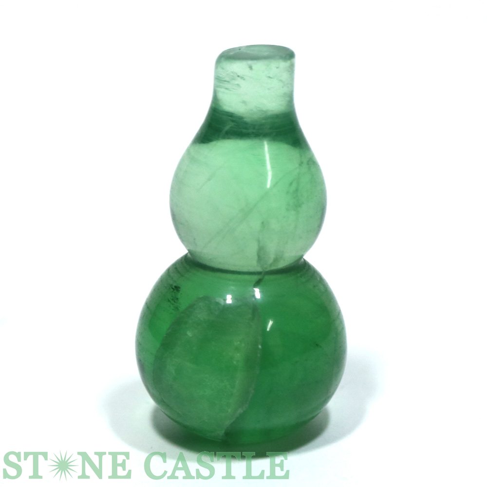 ☆一点物☆【置き石】ひょうたん型 グリーンフローライト No.16【パワーストーン 天然石 アクセサリー】