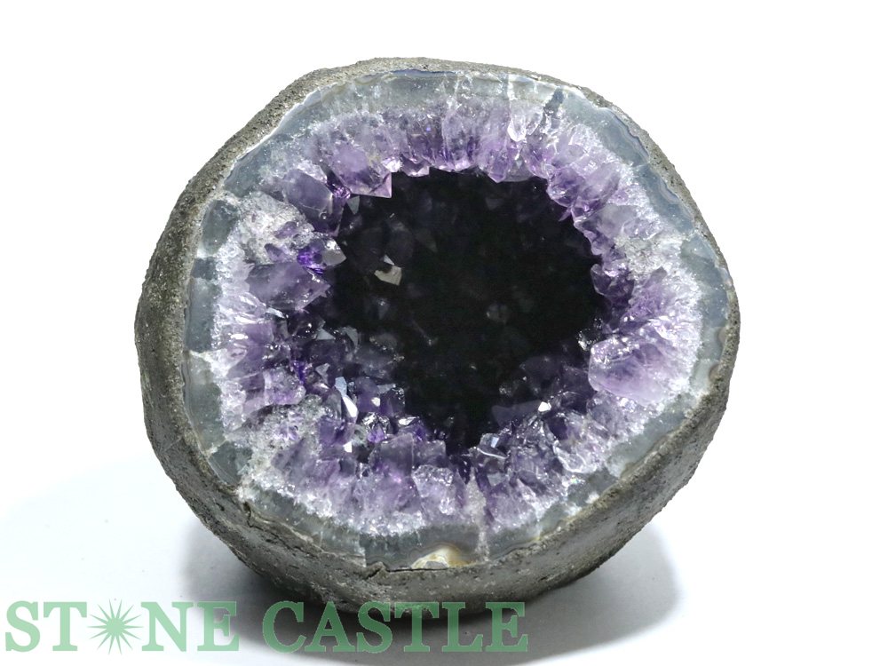  一点物  原石 アメジスト カペーラ (6A) (ウルグアイ産) ドーム型 (台...