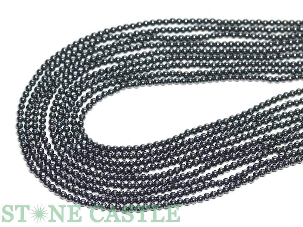 【丸ビーズ】テラヘルツ鉱石 2mm ※5の付く日セール※【パワーストーン 天然石 アクセサリー 1連売り】