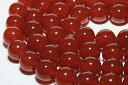 【丸ビーズ】レッドメノウ 16mm (半連 ブレスレット約1本分) ※5の付く日セール※【パワーストーン 天然石 アクセサリー 半連売り】
