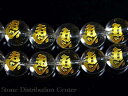 【彫刻ビーズ】水晶 12mm (金彫り) 左馬 (一連売り) 【パワーストーン 天然石 アクセサリー】