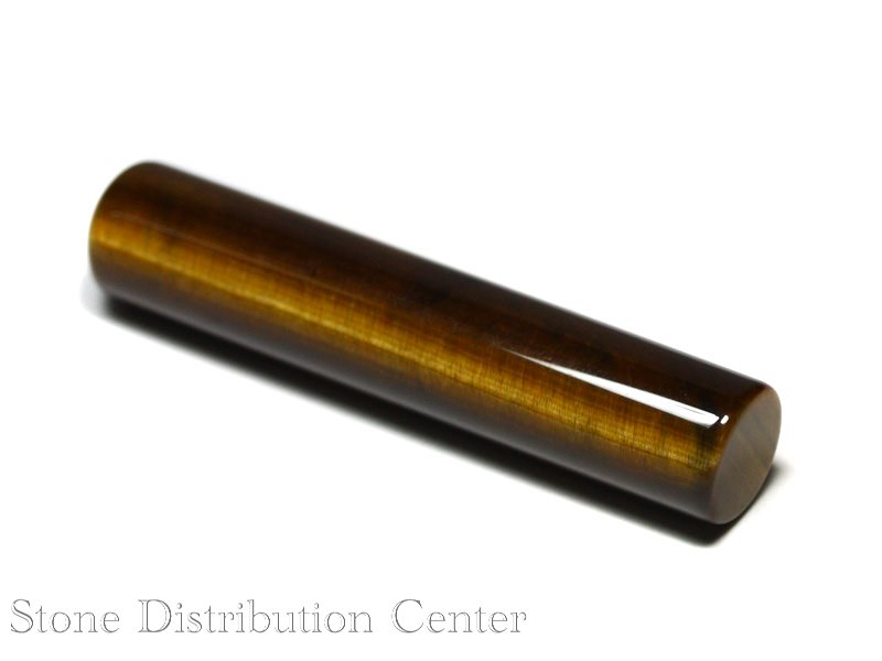 【開運＆風水アイテム】印鑑 タイガーアイ(3A) 約12×60mm【手彫り込】 【パワーストーン 天然石 アクセサリー】