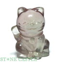☆一点物☆【彫刻置物】招き猫 フローライト No.26【パワーストーン 天然石 アクセサリー レディース メンズ】