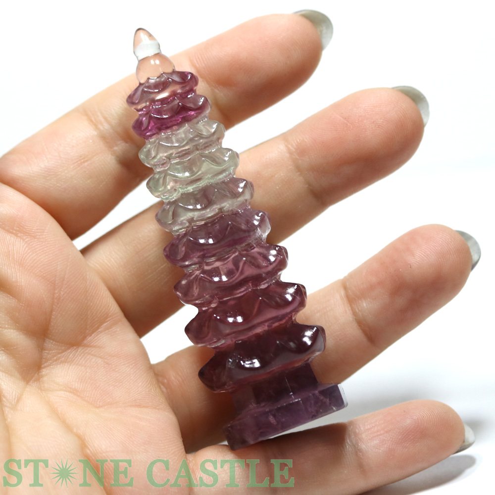 ☆一点物☆【開運＆風水アイテム】文昌塔(もんしょうとう) フローライト No.02【パワーストーン 天然石 アクセサリー】