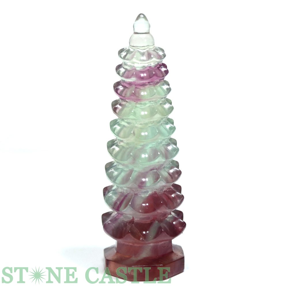 ☆一点物☆【開運＆風水アイテム】文昌塔(もんしょうとう) フローライト No.10【パワーストーン 天然石 ..