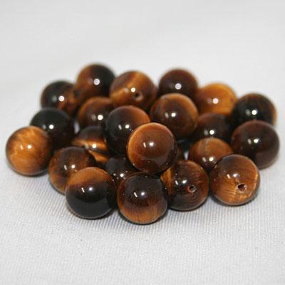 【片穴パーツ】10mm タイガーアイ [1粒売り(バラ売り)] 【パワーストーン 天然石 アクセサリー】