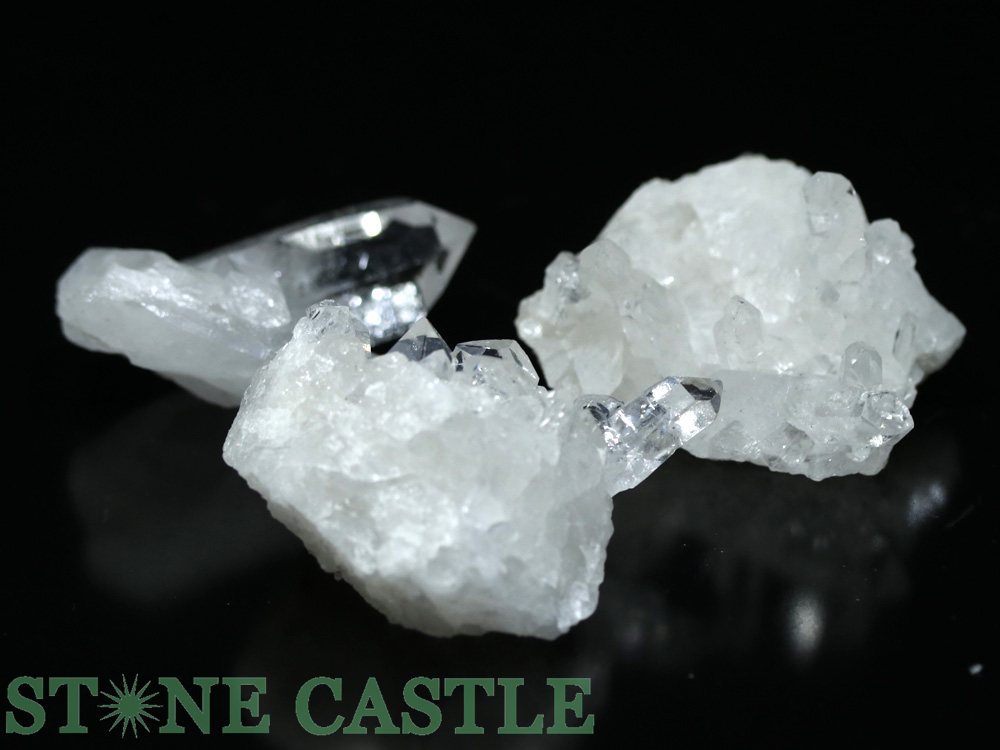 ☆一点物☆【原石】トマスゴンザガ産水晶クラスター (EX++) (3個セット) No.85【パワーストーン 天然石 アクセサリー レディース メンズ】