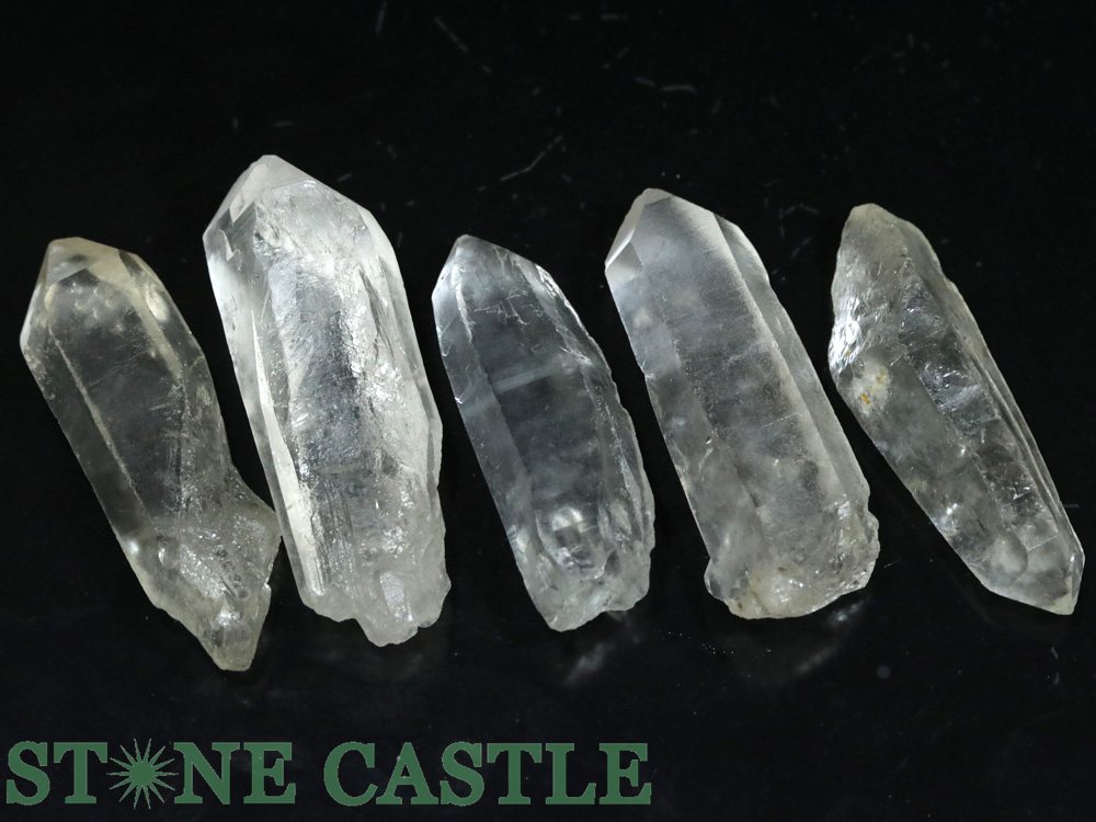 ☆一点物☆【原石】レーザー水晶 ポイント原石 (5本セット) No.20【パワーストーン 天然石 アクセサリー】