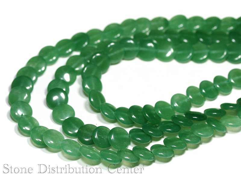 【カットビーズ】アベンチュリン コイン型 12mm (数量限定商品) 【パワーストーン 天然石 アクセサリー 1連売り】