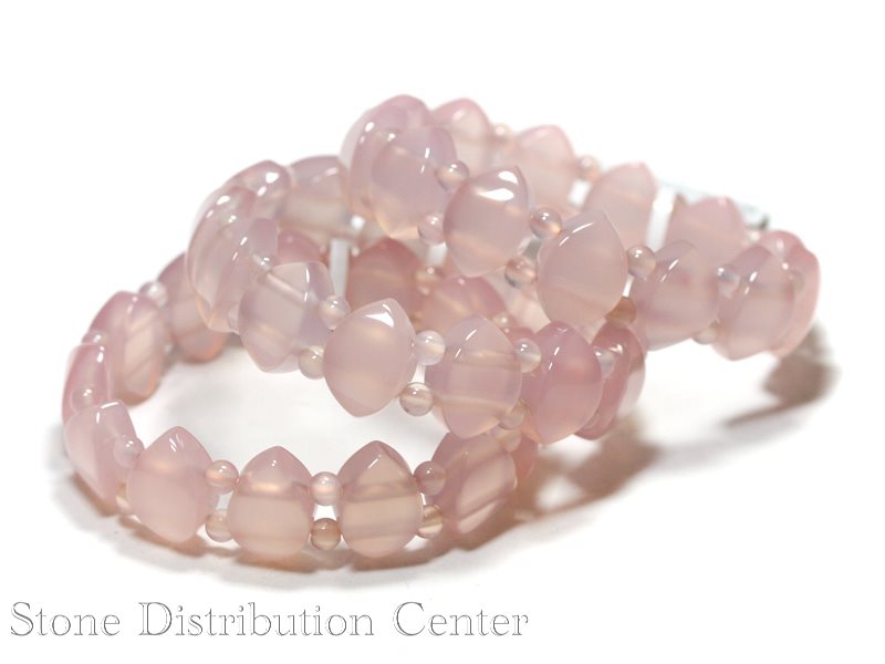 ☆高品質☆【ブレスレット】天然ピンクカルセドニー バングル (約10x15mm)【あす楽対応】 【パワーストーン 天然石 アクセサリー レディース メンズ】