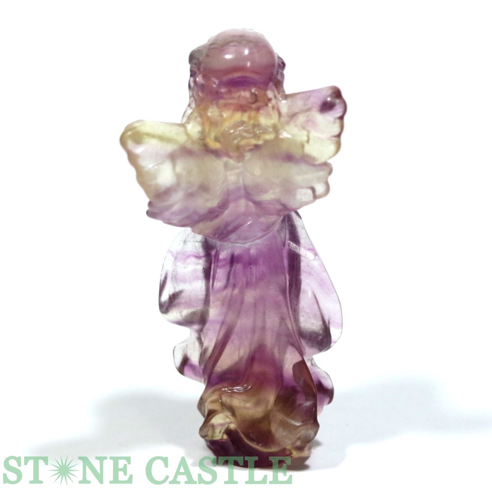 ☆一点物☆【彫刻置物】天使 フローライト No.54【パワーストーン 天然石 アクセサリー レディース メンズ】 [2]