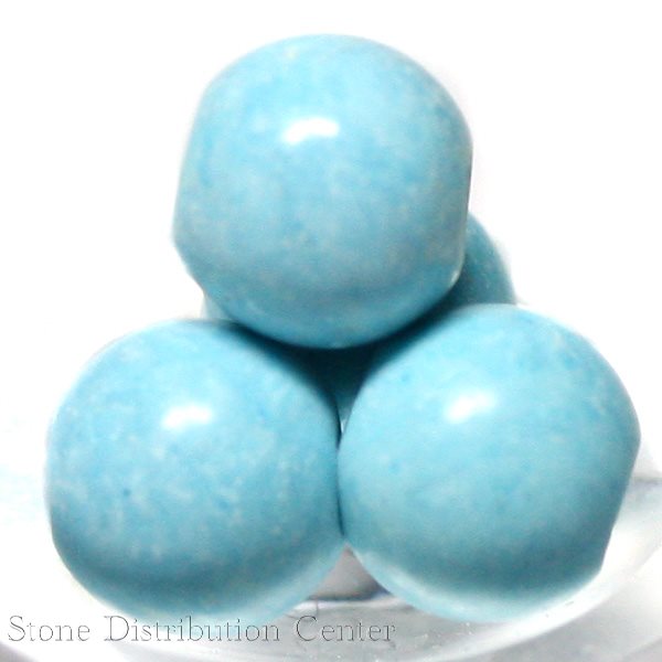 乐天商城 - 【丸ビーズ】ターコイズ(練り)(縞なし) 8mm (2.5mm穴) 20粒セット売り (数量限定商品) 【パワーストーン 天然石 アクセサリー】