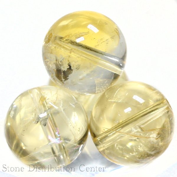 【丸ビーズ】シトリンクォーツ (天然) 12mm [1粒売り(バラ売り)] 【パワーストーン 天然石 アクセサリー】