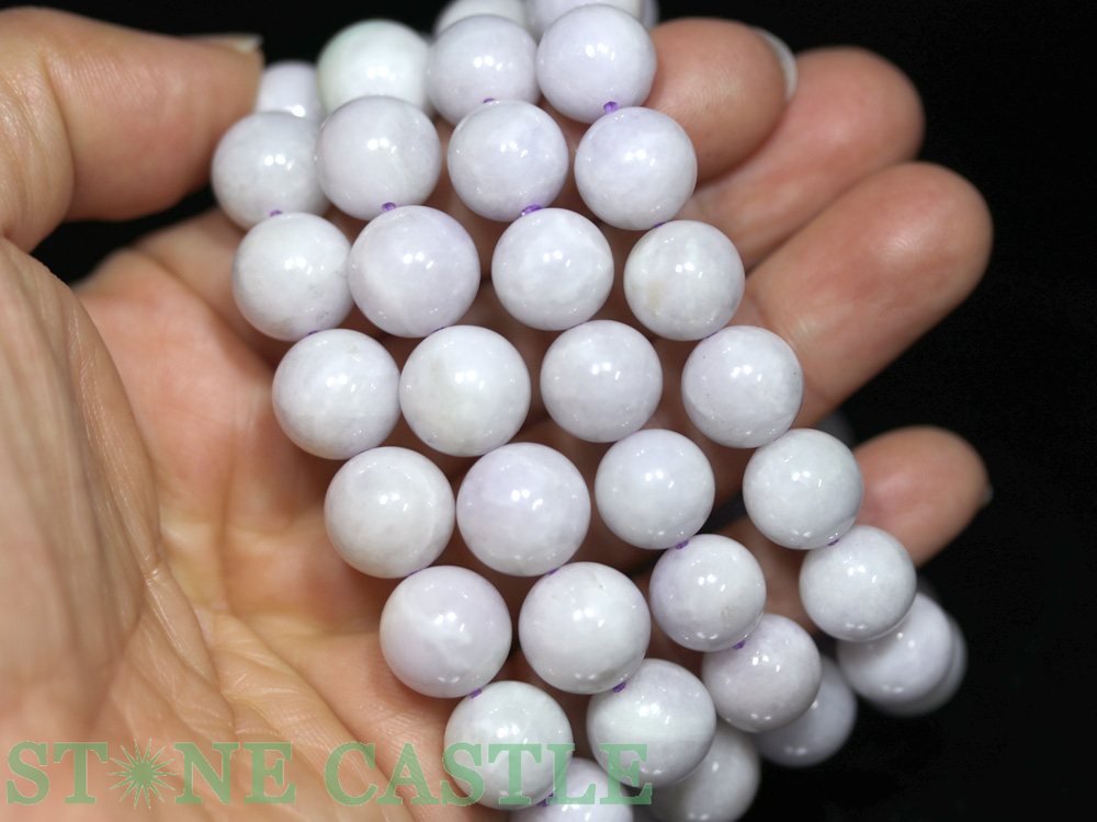 ☆高品質☆【ブレスレット】ラベンダー本翡翠 (約11.5〜12mm)【パワーストーン 天然...