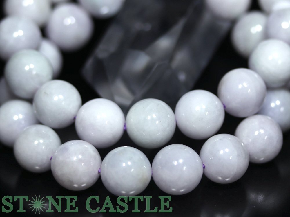 ☆高品質☆【ブレスレット】ラベンダー本翡翠 (約11.5〜12mm)【パワーストーン 天然...