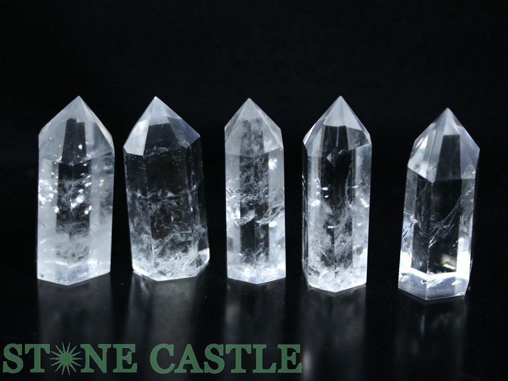 ☆一点物☆【置き石】ポイント型 水晶 (EX) (5本セット) No.43【パワーストーン 天然石 アクセサリー レディース メンズ】