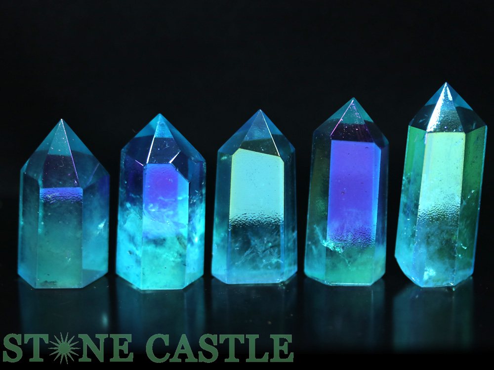 ☆一点物☆【置き石】ポイント型 アクアオーラ (5本セット) No.64【パワーストーン 天然石 アクセサリー レディース メンズ】