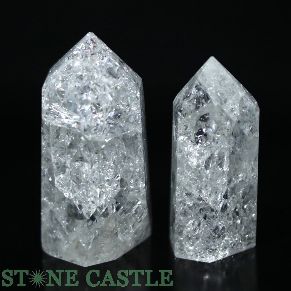 ☆一点物☆【置き石】ポイント型 クラッシュレインボークォーツ (2本セット) No.31【パワーストーン 天然石 アクセサリー レディース メンズ】