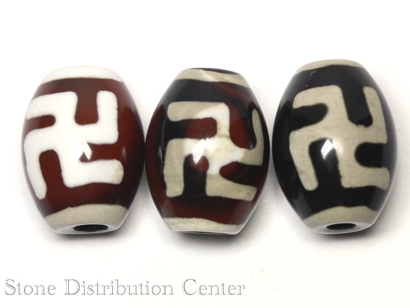 【天珠ビーズ】新天珠1.4cm 萬字 (数量限定商品)【パワーストーン 天然石 アクセサリー】