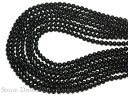【丸ビーズ】ブラックシリカ 4mm つやなし【パワーストーン 天然石 アクセサリー 1連売り】(3)