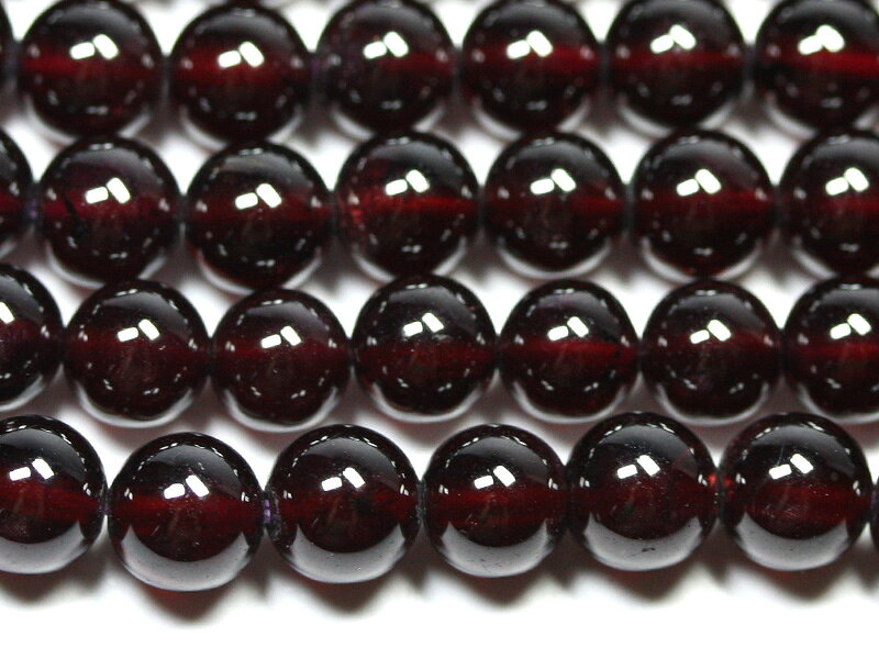 【丸ビーズ】ロードライトガーネット 6mm (ブレスレット約1本分) 【パワーストーン 天然石 アクセサリー 半連売り】