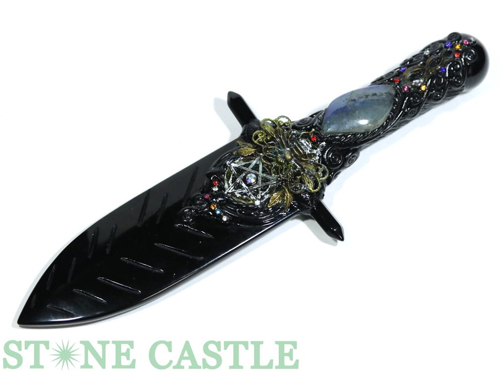 ☆一点物☆【開運＆風水アイテム】ヒーリングナイフ オブシディアン No.37 ★特価★【パワーストーン 天然石 アクセサリー】