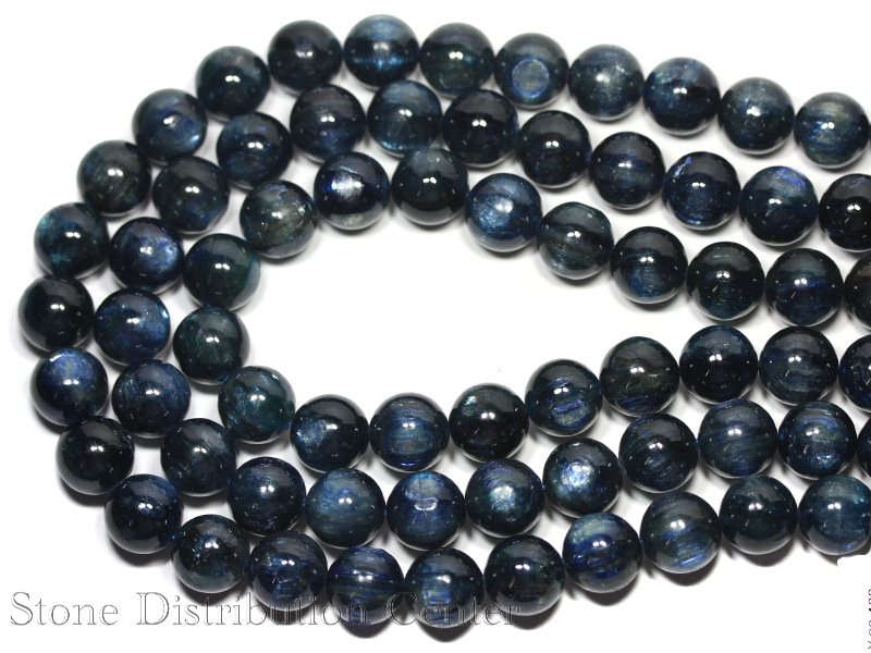 【丸ビーズ】カイヤナイト(5A)タンザニア産13mm(ブレスレット約1本分)※メール便※【パワーストーン天然石アクセサリー】【02P04Jul15】
