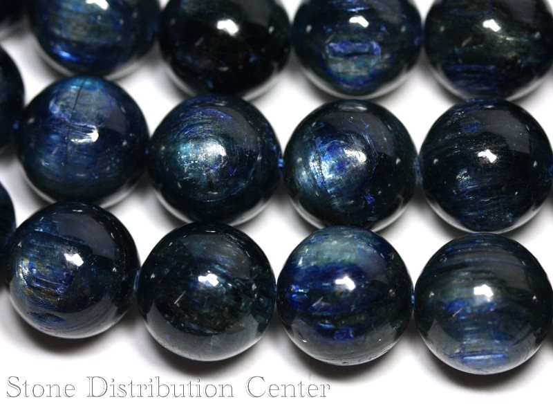 【丸ビーズ】カイヤナイト(5A)タンザニア産13mm(ブレスレット約1本分)※メール便※【パワーストーン天然石アクセサリー】【02P04Jul15】