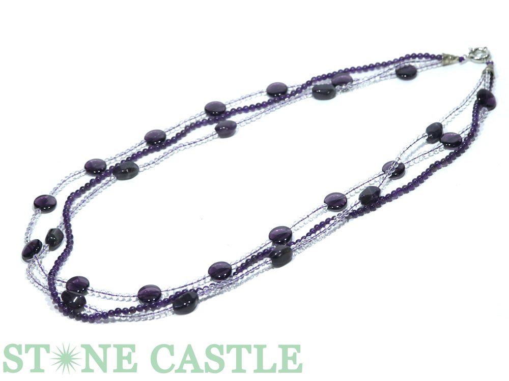 【ネックレス】オリジナルデザインネックレス No.8 アメジスト【パワーストーン 天然石 アクセサリー レディース メンズ】