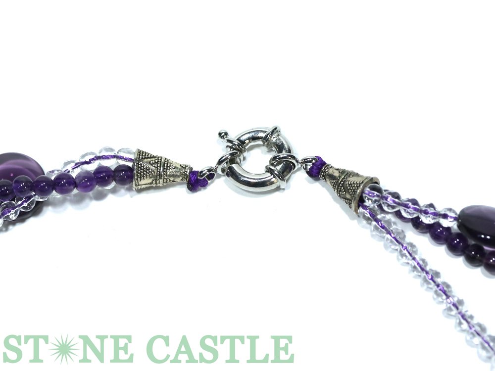 【ネックレス】オリジナルデザインネックレス No.8 アメジスト【パワーストーン 天然石 アクセサリー レディース メンズ】