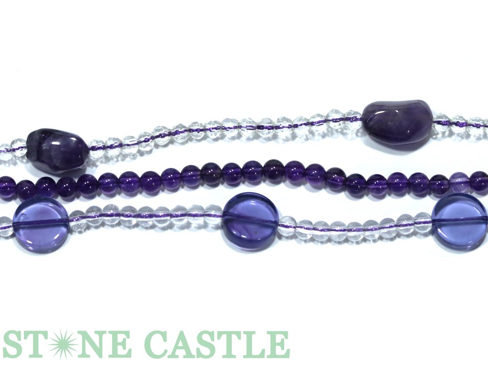 【ネックレス】オリジナルデザインネックレス No.8 アメジスト【パワーストーン 天然石 アクセサリー レディース メンズ】