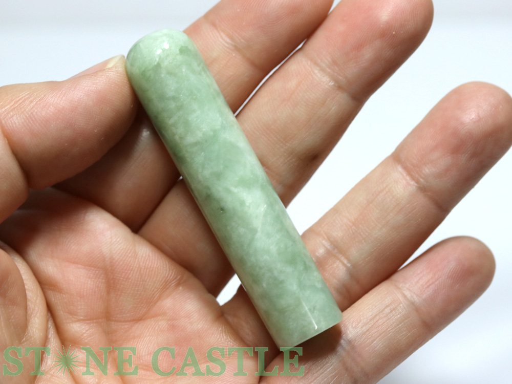 ☆一点物☆【開運＆風水アイテム】本翡翠 印鑑 No.01 約14x63mm 手彫り彫刻代金込み...