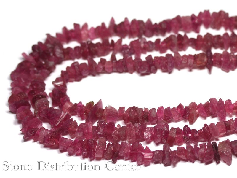 【カットビーズ】ピンクトルマリン 原石タイプ※DM便・ネコポス不可※【パワーストーン 天然石 アクセサリー 1連売り】