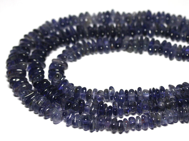 Genuine, Semi-Precious Stones - 【さざれビーズ】アイオライト (3A) (小粒) 40cm 【パワーストーン 天然石 アクセサリー 1連売り】