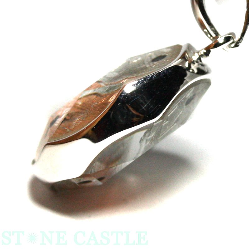 ☆高品質☆【ペンダント】ギベオン隕石 (陰陽型六芒星両面カット) (約20mm) 【パワーストーン 天然石 アクセサリー レディース】