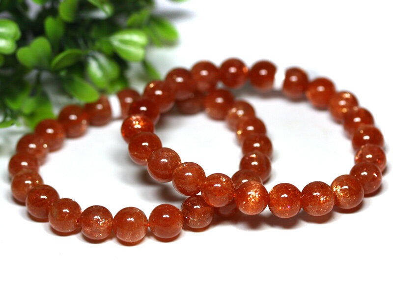 ☆高品質☆【ブレスレット】サンストーン (5A) (約10～10.5mm) (ケース付)【あす楽対応】 【パワーストー..