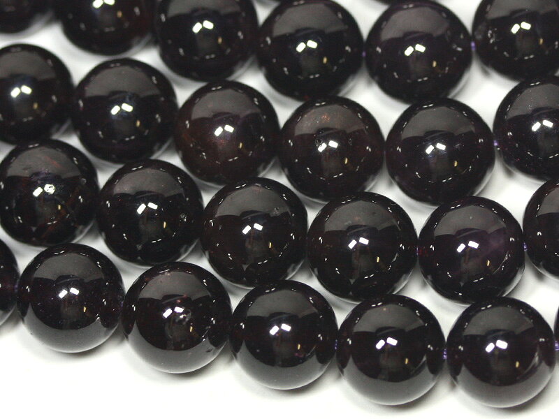 【丸ビーズ】ロードライトガーネット 12mm (ブレスレット約1本分) 【パワーストーン 天然石 アクセサリー 半連売り】