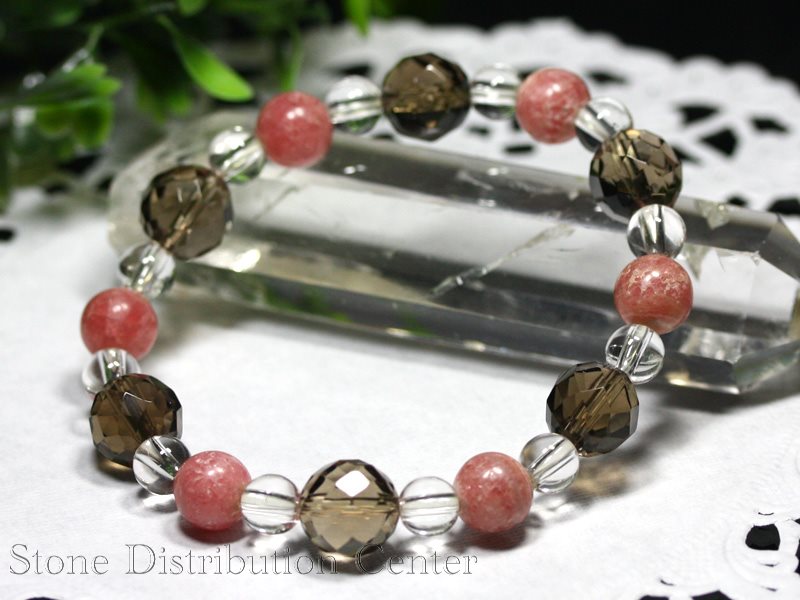 【ブレスレット】インカローズスモーキーミックスブレス (odb_020) (数量限定商品)【パワーストーン 天然石 アクセサリー レディース メンズ】