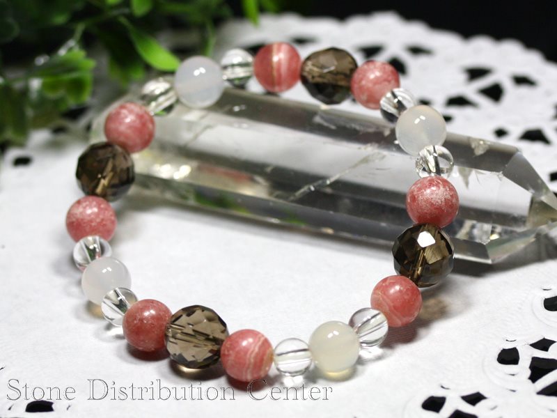 【ブレスレット】インカローズスモーキーミックスブレス (odb_021) (数量限定商品)【パワーストーン 天然石 アクセサリー レディース メンズ】