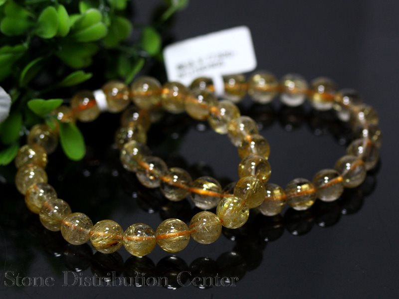 ☆高品質☆【ブレスレット】ゴールデンルチルクォーツ (3A) (約9～9.5mm)※DM便・ネコポス不可※【パワーストーン 天然石 アクセサリー レディース メンズ】